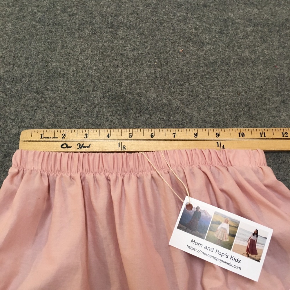 Skirt ORGANIC Girls 8 Midi Pink Ruffle Tiered Cotton Elegant Mom and Pop's Kids - Picture 7 of 9